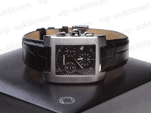 MONTBLANC PROFILE XL CHRONOGRAPH MONTRE UHR HERRENUHR STEEL WATCH+MONT 